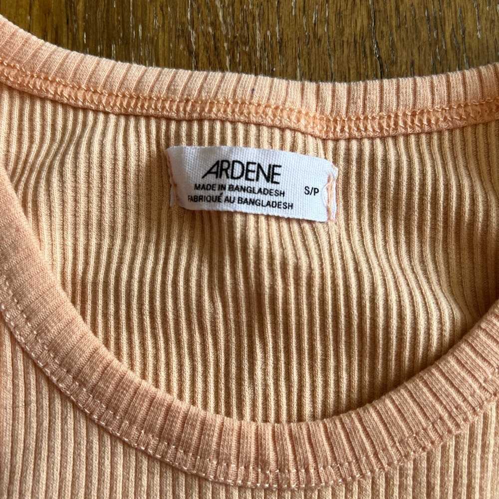 # 91- Ardene Peach Ribbed Tank Top - Picture 3 of 4